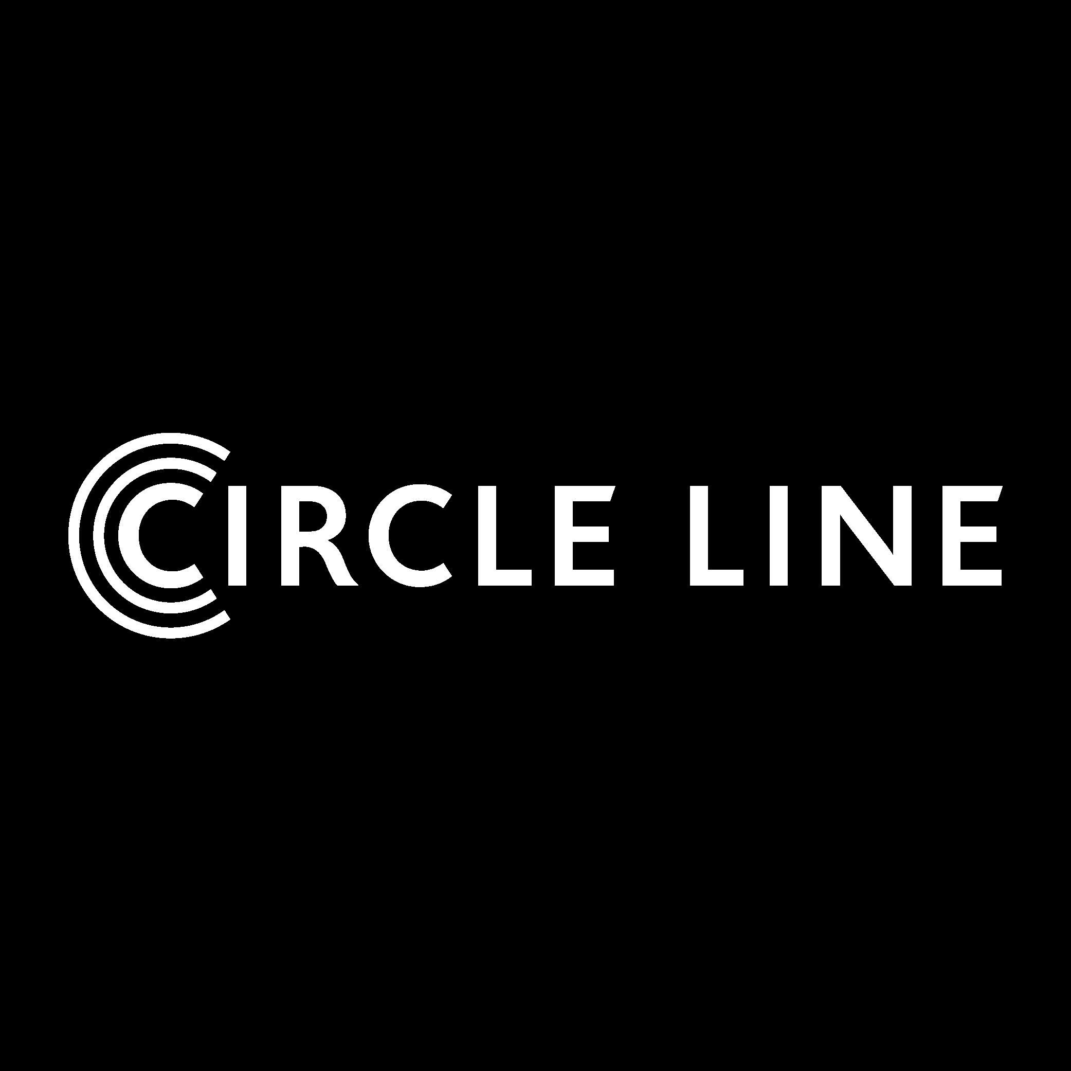Circle Line White Logo Vector Logo